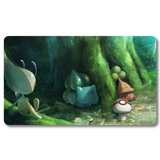 PTCG Poké Ball Playmat - Pokemon Size 23.6X13.7in Play mats Compatible for TCG MTG RPG CCG Trading Card Game