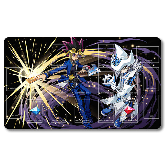 Board Game Yugi Muto Playmat - Yugioh Size 23.6X13.7in Play mats Compatible for TCG OCG CCG Trading Card Game