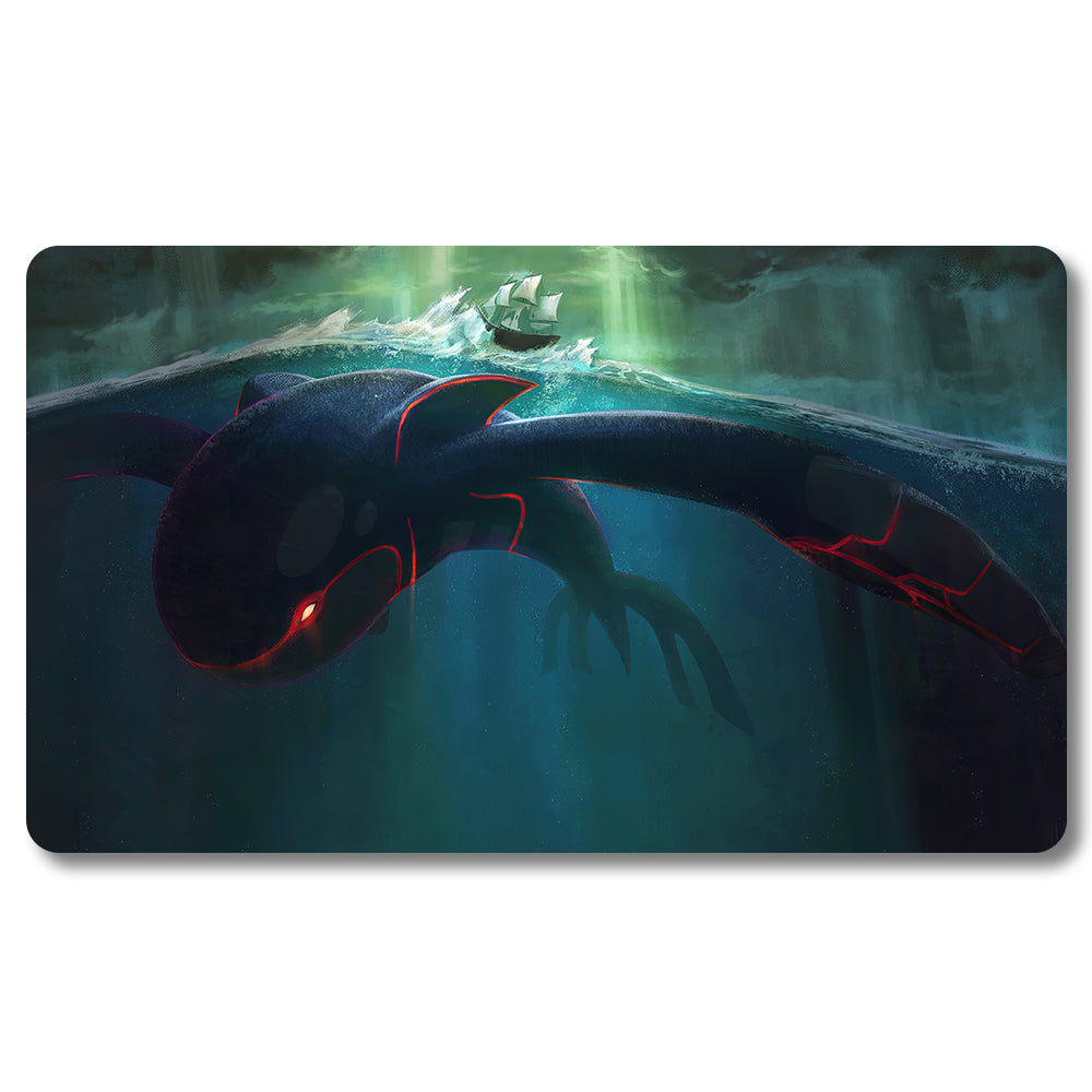 PTCG Kyogre Playmat - Pokemon Size 23.6X13.7in Play mats Compatible for TCG MTG RPG CCG Trading Card Game