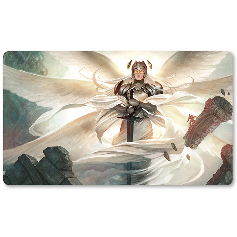 Magic The Gathering Peripheral- Iona, Shield of Emeria  -MTG Playmat Size 23.6X13.7in Play mats Compatible for TCG RPG CCG Trading Card Game