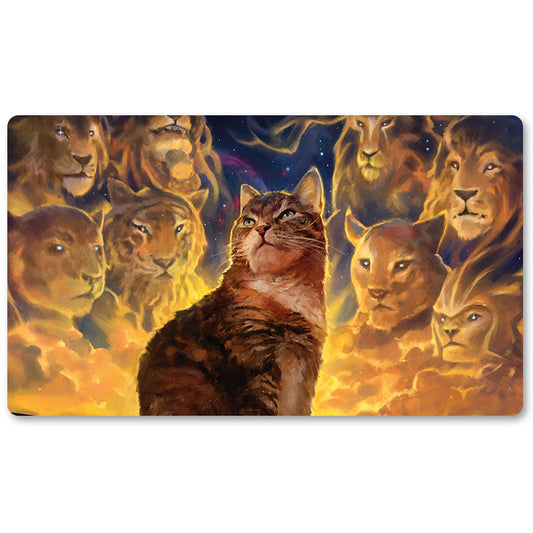 Magic The Gathering Peripheral- NINE LIVES   -MTG Playmat Size 23.6X13.7in Play mats Compatible for TCG RPG CCG Trading Card Game