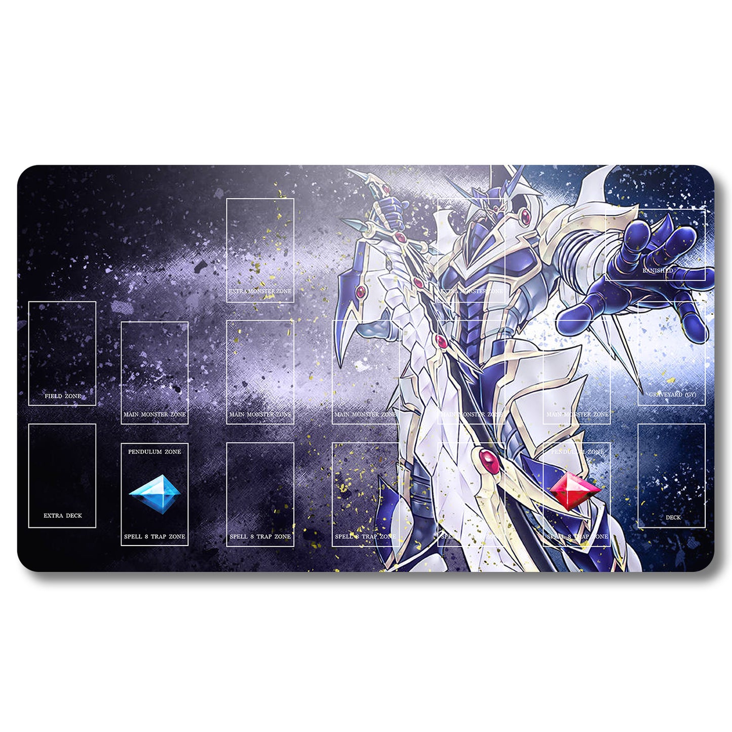 YUGIOH Peripheral - 323244- Yugioh Playmat Size 23.6X13.7in Play mats Compatible for TCG OCG CCG Trading Card Game