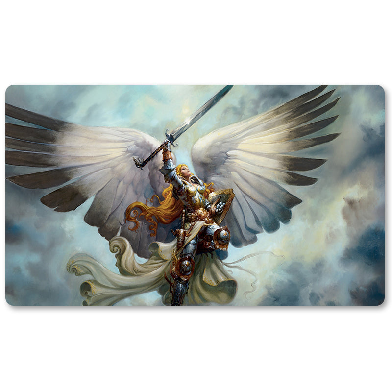 Magic The Gathering Peripheral- Serra Angel-MTG Playmat Size 23.6X13.7in Play mats Compatible for TCG RPG CCG Trading Card Game