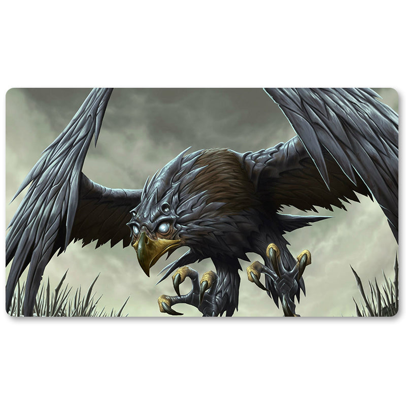 Board Game Peripheral- Glint Hawk -MTG Playmat Size 23.6X13.7in Play mats Compatible for TCG RPG CCG Trading Card Game