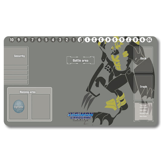 Digimon Imperialdramon Playmat - Digimon Size 23.6X13.7in Play mats Compatible for TCG DTCG CCG Trading Card Game