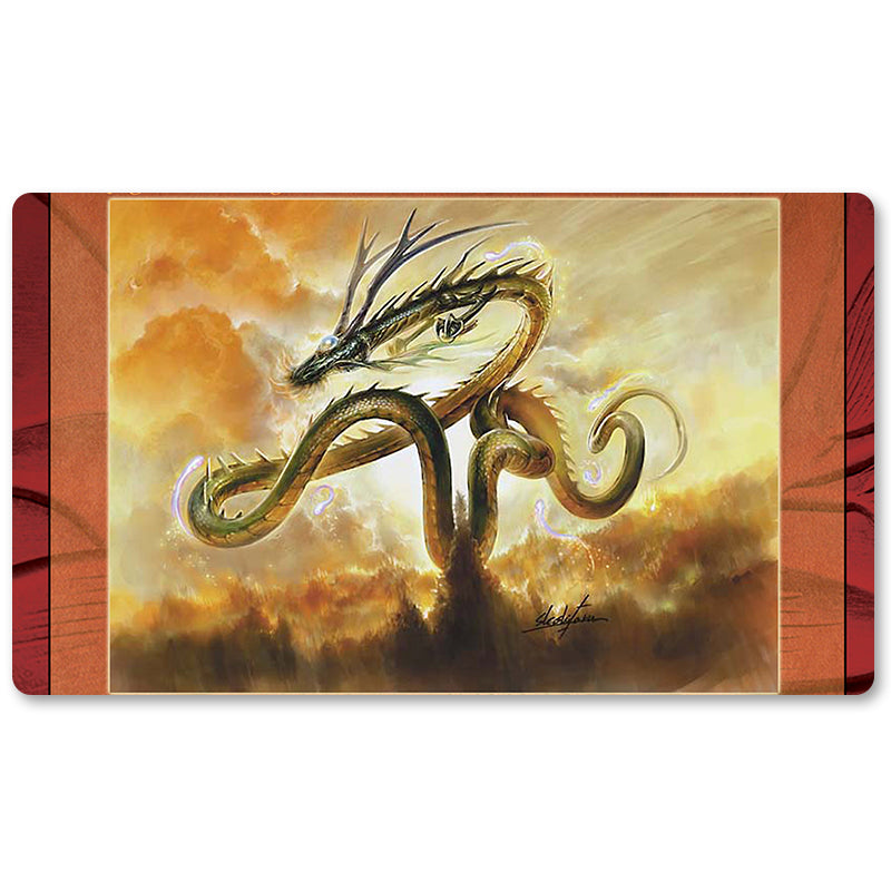 Board Game Peripheral- ugan The Rising Star  -MTG Playmat Size 23.6X13.7in Play mats Compatible for TCG RPG CCG Trading Card Game