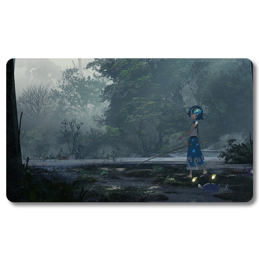 PTCG Sailian Playmat - Pokemon Size 23.6X13.7in Play mats Compatible for TCG MTG RPG CCG Trading Card Game