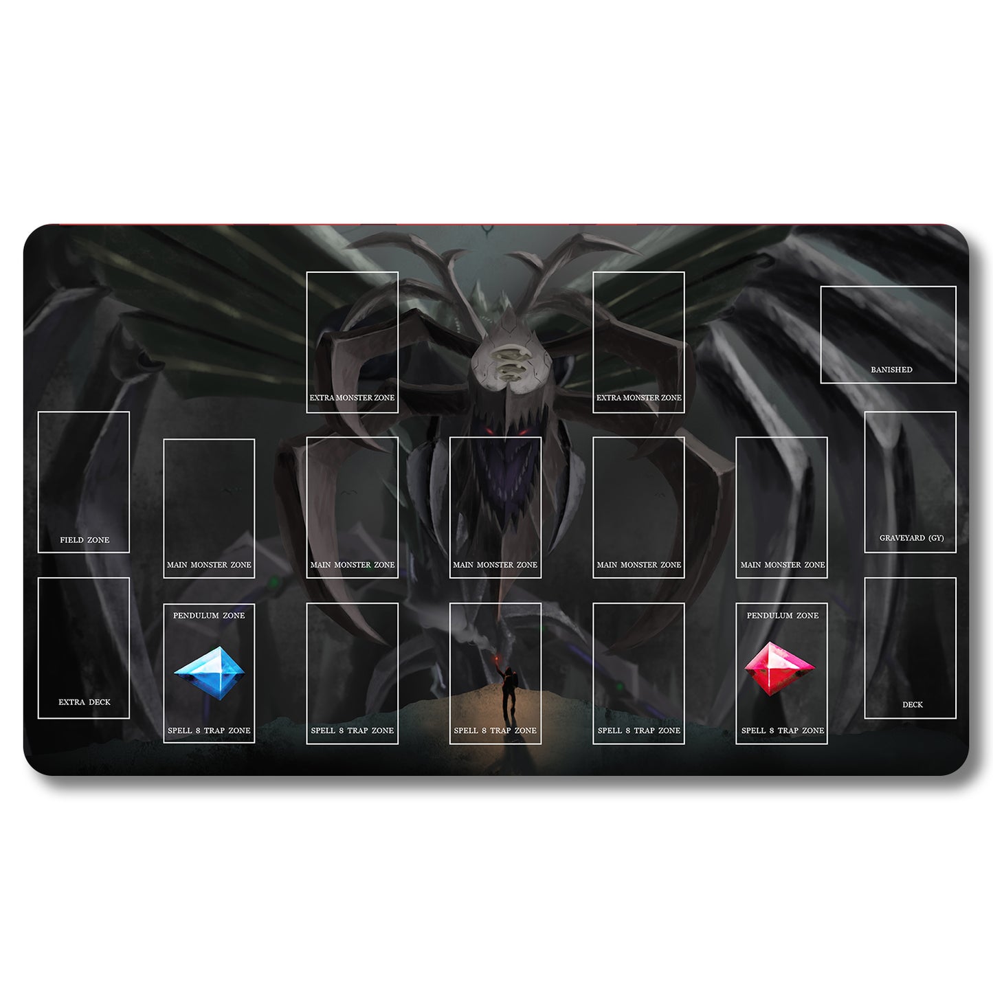 Board Game Peripheral - 1264420- Yugioh Playmat Size 23.6X13.7in Play mats Compatible for TCG OCG CCG Trading Card Game