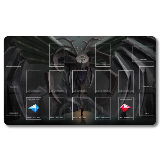 Tabulludo Ekstercentra - 1264420- Yugioh Playmat Grandeco 23.6X13.7in Ludaj matoj Kongrua por TCG OCG CCG Komerca Kartludo