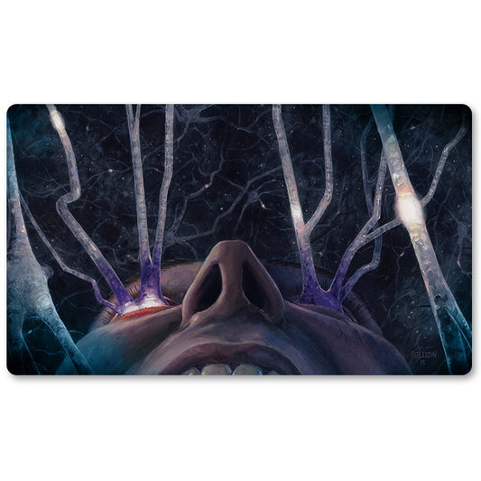 Board Game Peripheral- FEVERED VISIONS -MTG Playmat Size 23.6X13.7in Play mats Compatible for TCG RPG CCG Trading Card Game