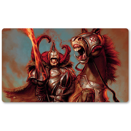 Board Game Peripheral- Blood-Knight -MTG Playmat Size 23.6X13.7in Play mats Compatible for TCG RPG CCG Trading Card Game