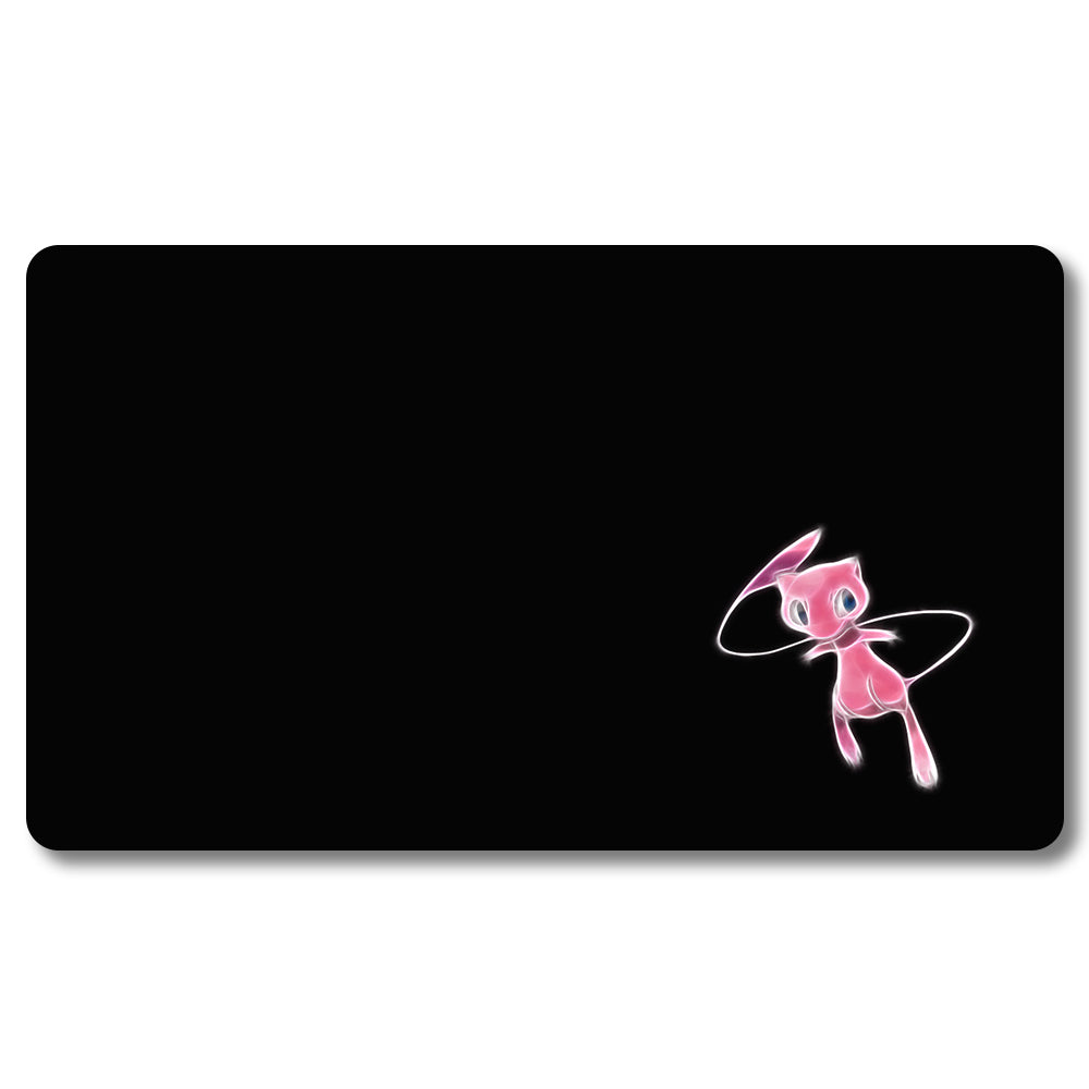 Board Game Mew Playmat - Pokemon Size 23.6X13.7in Play mats Compatible for TCG MTG RPG CCG Trading Card Game