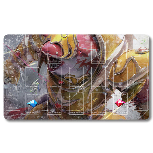 YUGIOH Mermail Abyssmegalo Playmat - Yugioh Size 23.6X13.7in Play mats Compatible for TCG OCG CCG Trading Card Game