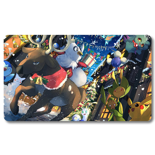 Board Game Peripheral - 671362- Pokemon Playmat Size 23.6X13.7in Play mats Compatible for TCG MTG RPG CCG Trading Card Game