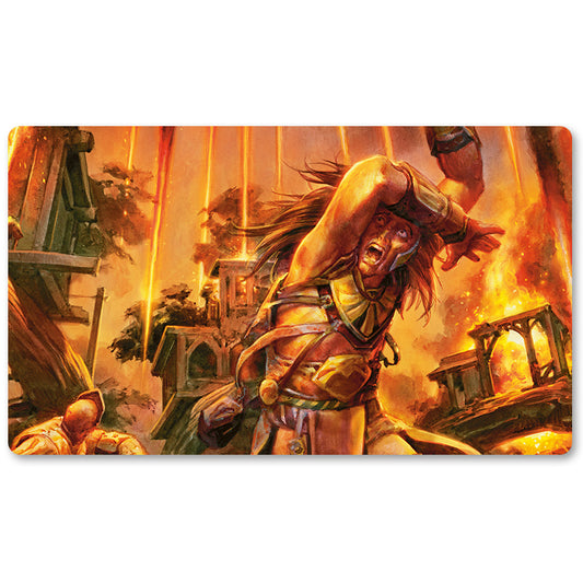 Board Game Peripheral- Volcanic Fallout -MTG Playmat Size 23.6X13.7in Play mats Compatible for TCG RPG CCG Trading Card Game