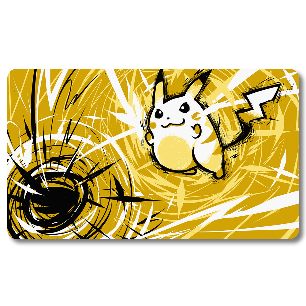 Board Game Pikachu Playmat - Pokemon Size 23.6X13.7in Play mats Compatible for TCG MTG RPG CCG Trading Card Game