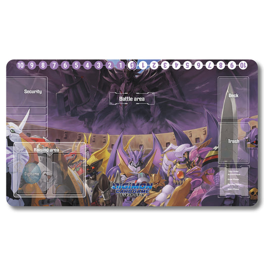 Board Game Royal Knights Playmat - Digimon Size 23.6X13.7in Play mats Compatible for TCG DTCG CCG Trading Card Game