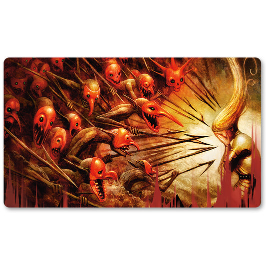 Board Game Peripheral- Bedevil-MTG Playmat Size 23.6X13.7in Play mats Compatible for TCG RPG CCG Trading Card Game