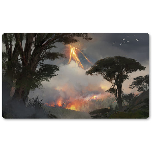 Board Game Peripheral- Dragons-of-Tarkir-Forest -MTG Playmat Size 23.6X13.7in Play mats Compatible for TCG RPG CCG Trading Card Game