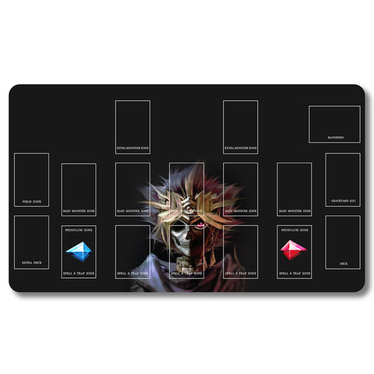 Tabulludo Ekstercentra - 5dm2l5- Yugioh Playmat Grandeco 23.6X13.7in Ludaj matoj Kongrua por TCG OCG CCG Komerca Kartludo