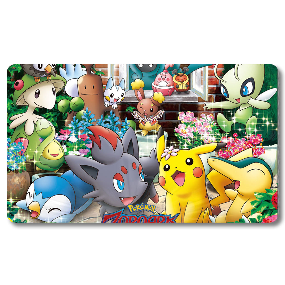 Board Game Peripheral - 469891- Pokemon Playmat Size 23.6X13.7in Play mats Compatible for TCG MTG RPG CCG Trading Card Game