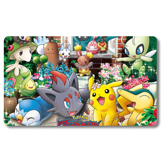 Board Game Peripheral - 469891- Pokemon Playmat Size 23.6X13.7in Play mats Compatible for TCG MTG RPG CCG Trading Card Game