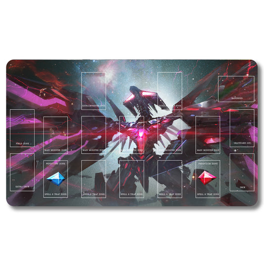 Tabulludo Ekstercentra - 1266322- Yugioh Playmat Grandeco 23.6X13.7in Ludaj matoj Kongrua por TCG OCG CCG Komerca Kartludo