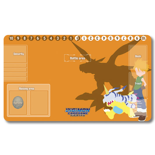 Digimon Gabumon Playmat - Digimon Size 23.6X13.7in Play mats Compatible for TCG DTCG CCG Trading Card Game