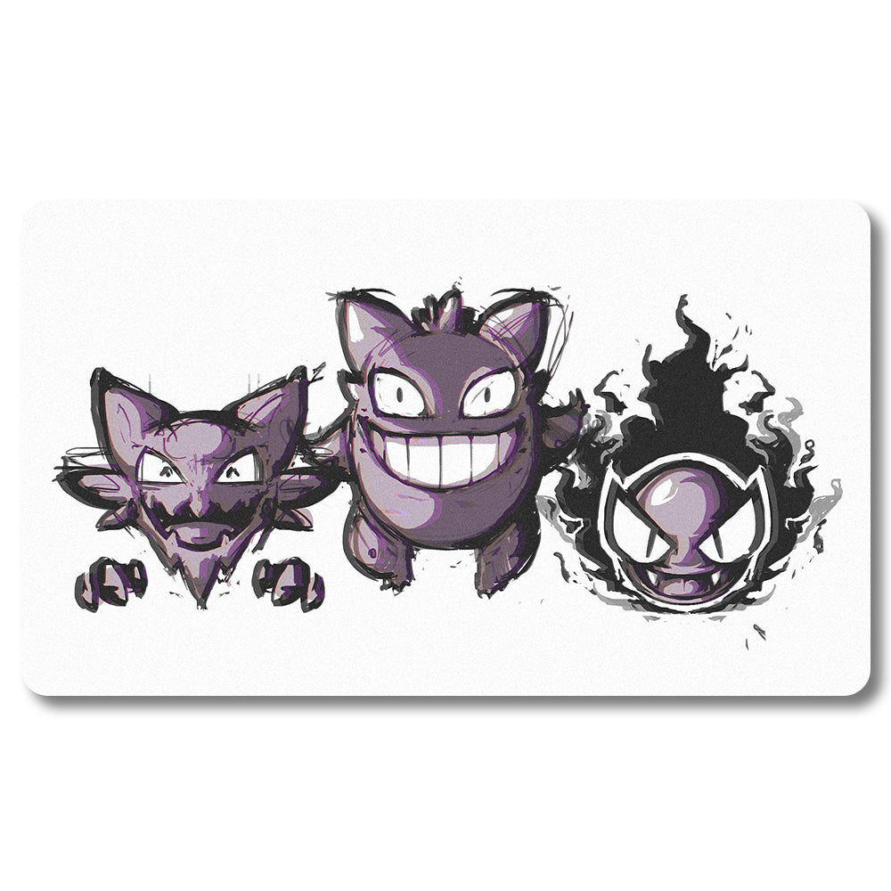 PTCG gengar Playmat - Pokemon Size 23.6X13.7in Play mats Compatible for TCG MTG RPG CCG Trading Card Game