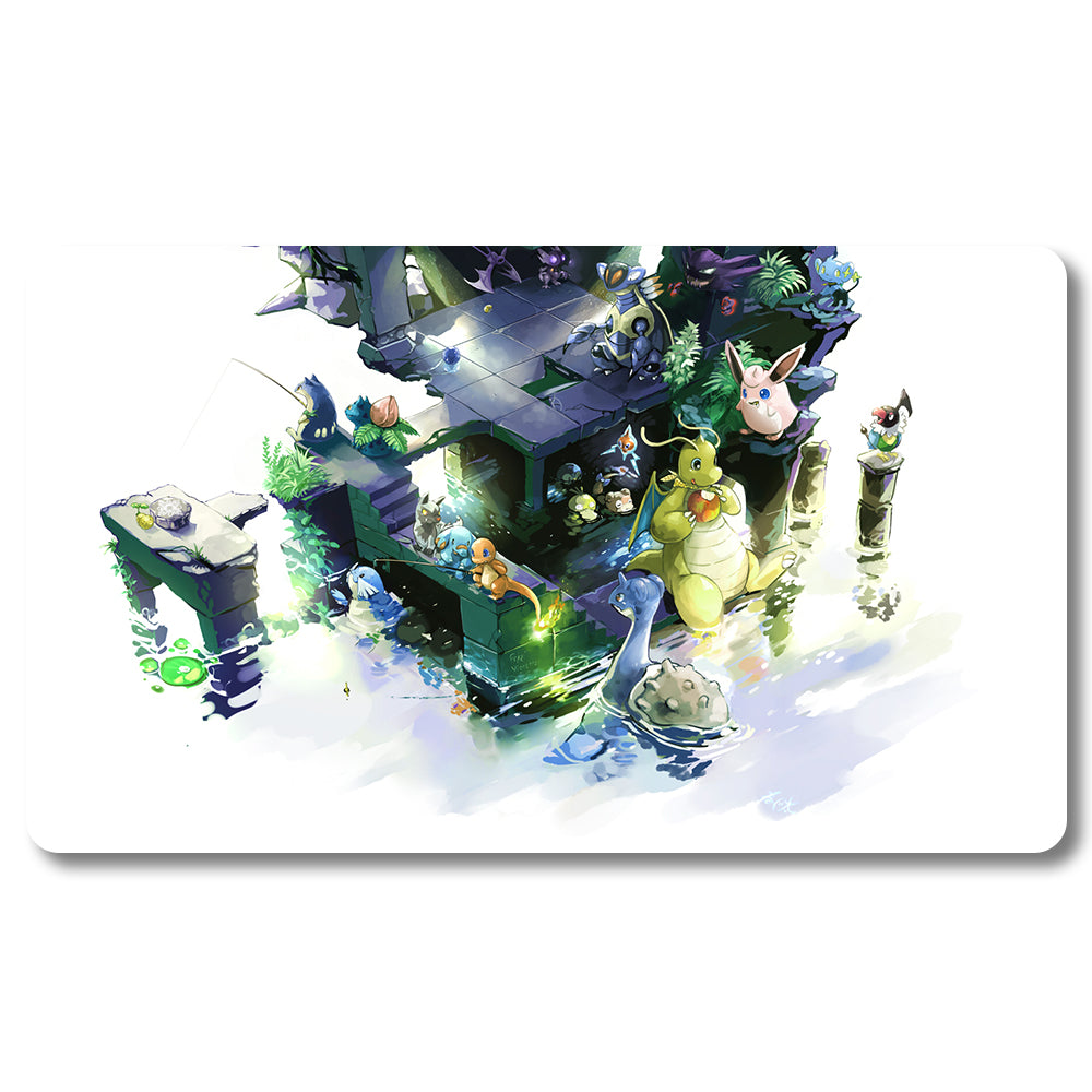 Board Game Peripheral - 713986- Pokemon Playmat Size 23.6X13.7in Play mats Compatible for TCG MTG RPG CCG Trading Card Game