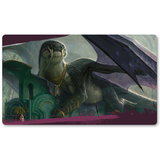 Board Game Peripheral- DRAGONLORD SILUMGAR -MTG Playmat Size 23.6X13.7in Play mats Compatible for TCG RPG CCG Trading Card Game