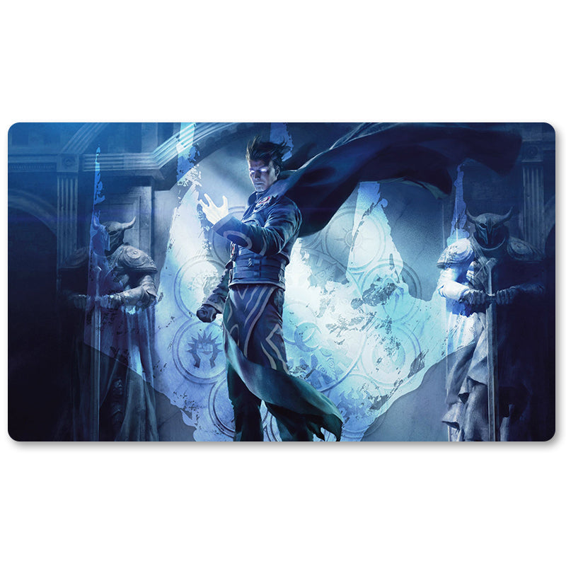 Board Game Peripheral- Jace the Living-Guildpact  -MTG Playmat Size 23.6X13.7in Play mats Compatible for TCG RPG CCG Trading Card Game