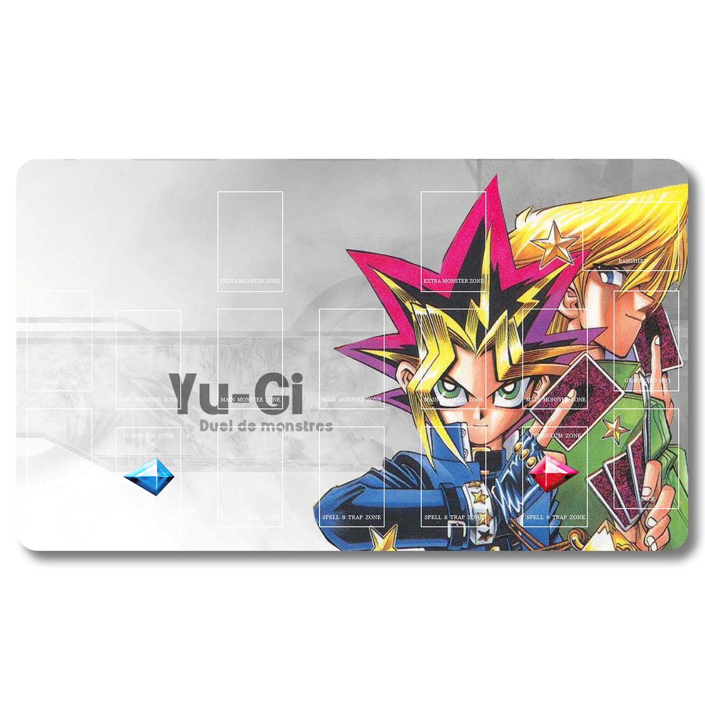 YUGIOH Yugi Muto Playmat- Yugioh Size 23.6X13.7in Play mats Compatible for TCG OCG CCG Trading Card Game