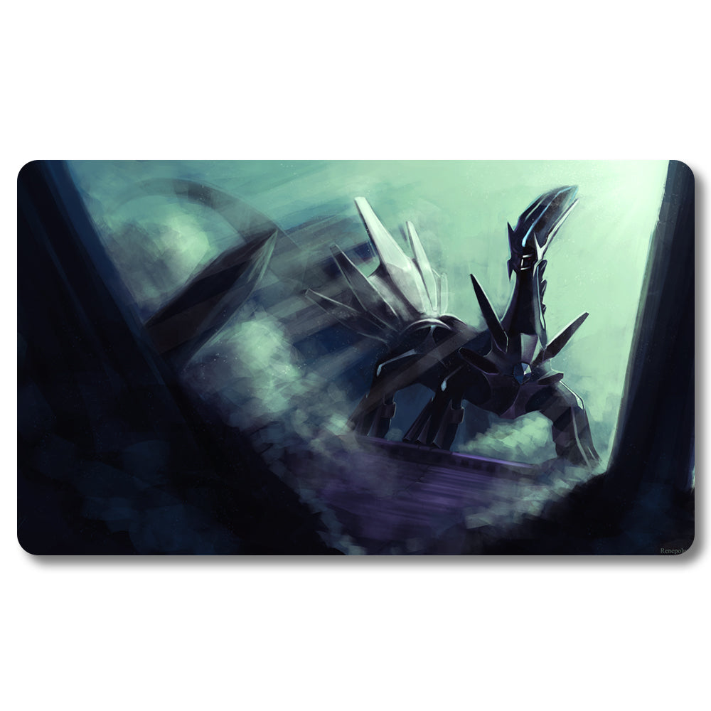 PTCG Dialga Playmat - Pokemon Size 23.6X13.7in Play mats Compatible for TCG MTG RPG CCG Trading Card Game