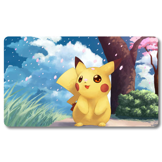 Board Game Pokemon Playmat-  Size 23.6X13.7in Play mats Compatible for TCG MTG RPG CCG Trading Card Game