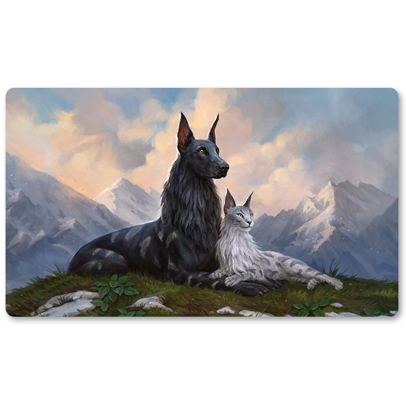 Magic The Gathering Peripheral - RIN AND SERI, INSEPARABLE - MTG Playmat Size 23.6X13.7in Play mats Compatible for TCG RPG CCG Trading Card Game