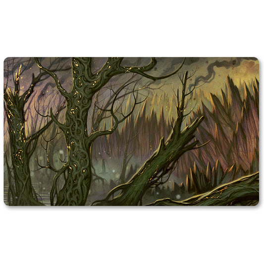 Board Game Peripheral- Shadowmoor Basic Land Diptychs1-MTG Playmat Size 23.6X13.7in Play mats Compatible for TCG RPG CCG Trading Card Game