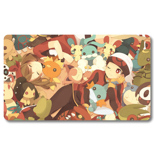 PTCG Serena Playmat - Pokemon Size 23.6X13.7in Play mats Compatible for TCG MTG RPG CCG Trading Card Game