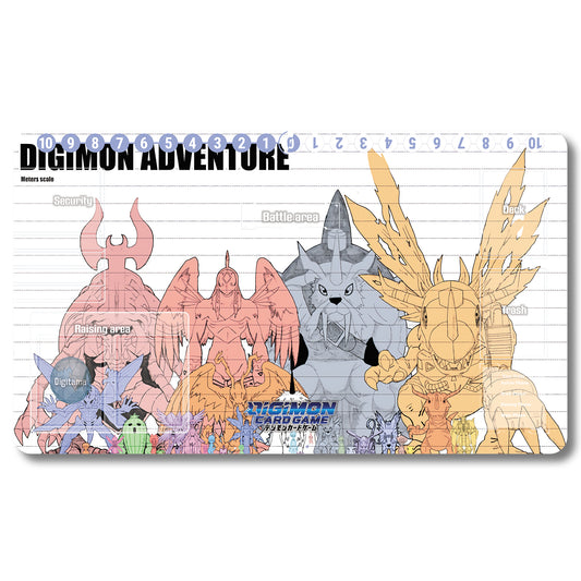 Board Game Angemon Playmat - Digimon Size 23.6X13.7in Play mats Compatible for TCG DTCG CCG Trading Card Game