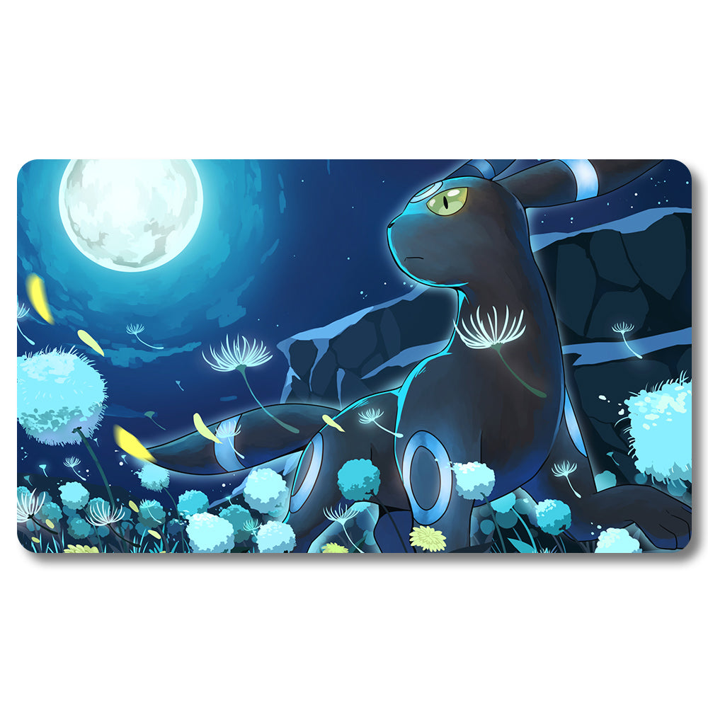 Board Game Umbreon Playmat- Pokemon  Size 23.6X13.7in Play mats Compatible for TCG MTG RPG CCG Trading Card Game