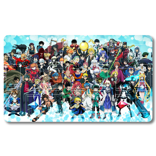 Board Game Peripheral - 187953- Yugioh Playmat Size 23.6X13.7in Play mats Compatible for TCG OCG CCG Trading Card Game