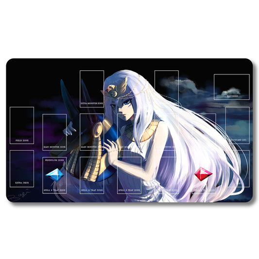 YUGIOH Peripheral - 969811- Yugioh Playmat Size 23.6X13.7in Play mats Compatible for TCG OCG CCG Trading Card Game