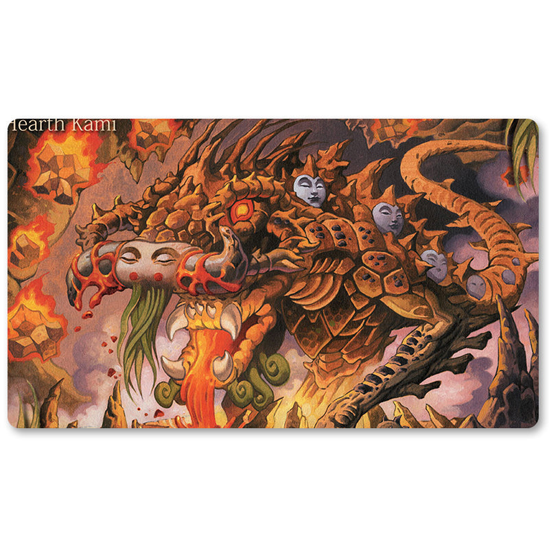 Board Game Peripheral- Hearth Kami  -MTG Playmat Size 23.6X13.7in Play mats Compatible for TCG RPG CCG Trading Card Game