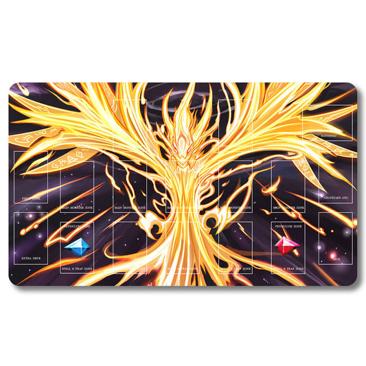 Tabulludo Ekstercentra - 589653- Yugioh Playmat Grandeco 23.6X13.7in Ludaj matoj Kongrua por TCG OCG CCG Komerca Kartludo