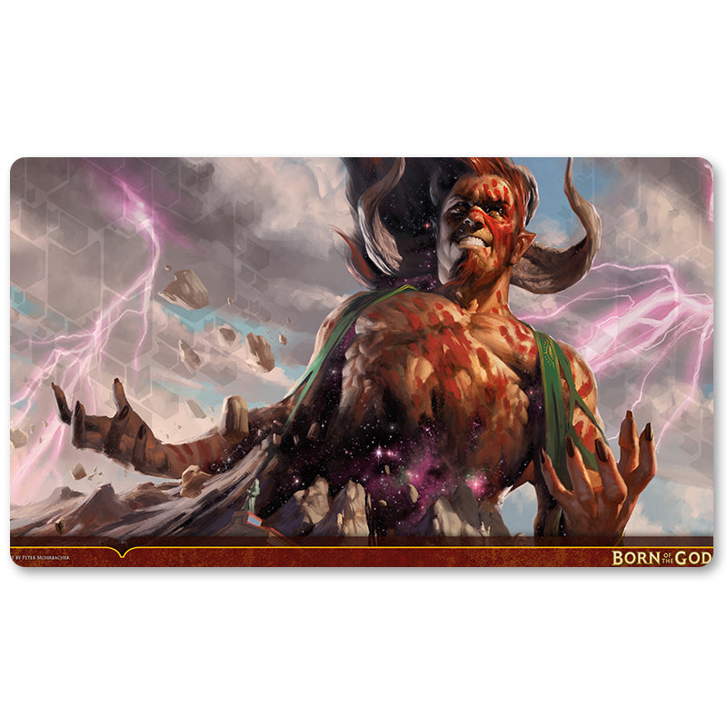 Board Game Peripheral- Born-of-the-Gods-Xenagos -MTG Playmat Size 23.6X13.7in Play mats Compatible for TCG RPG CCG Trading Card Game