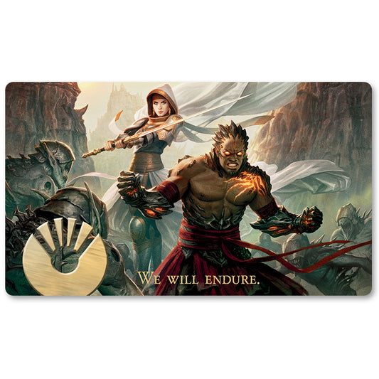 Board Game Peripheral- Mirrodin-Beseiged-Elspeth-Koth  -MTG Playmat Size 23.6X13.7in Play mats Compatible for TCG RPG CCG Trading Card Game