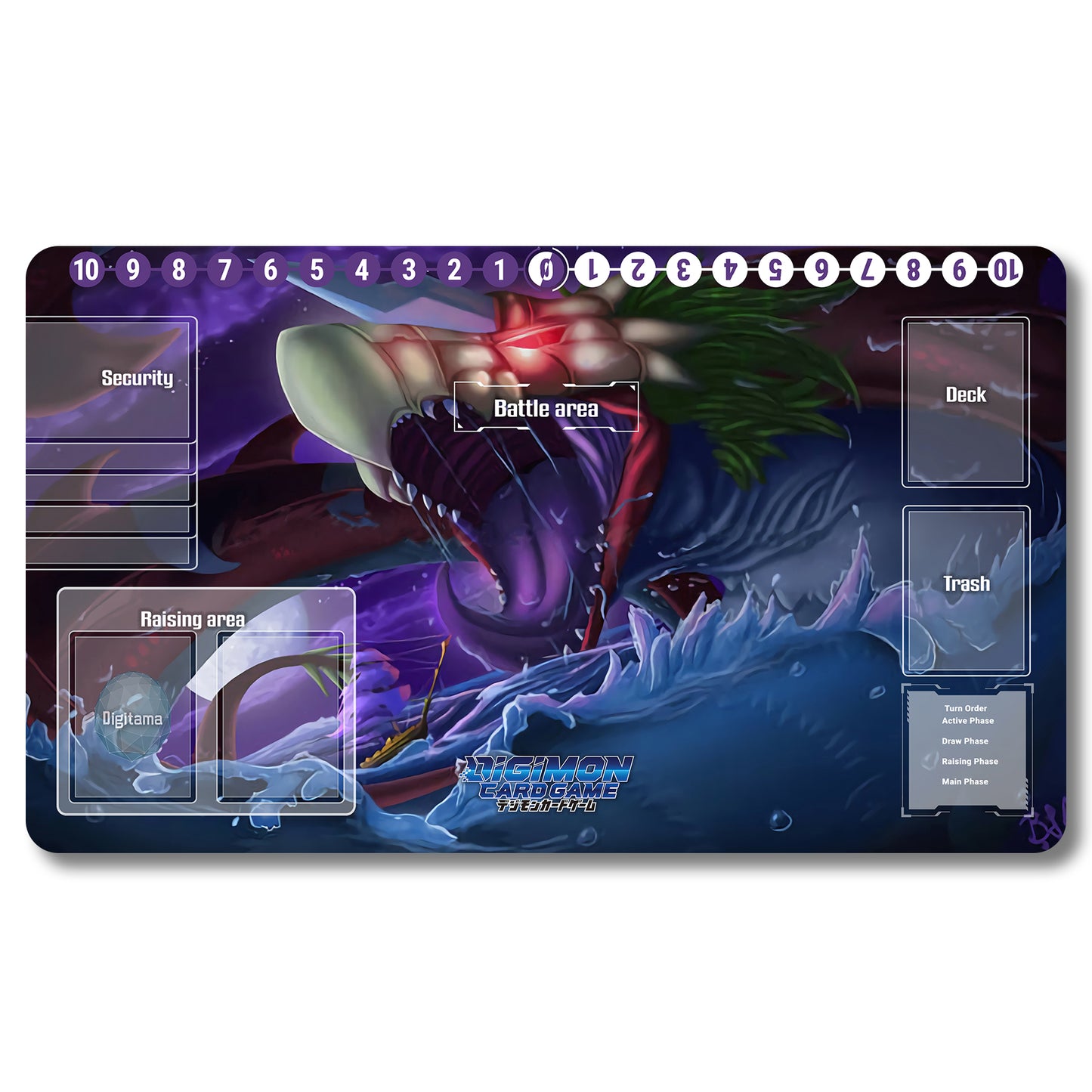 Board Game Peripheral - 61246 - Digimon Playmat Size 23.6X13.7in Play mats Compatible for TCG DTCG CCG Trading Card Game