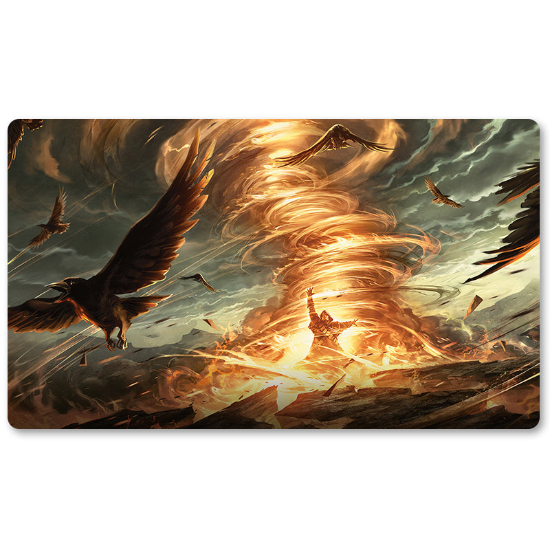 Magic The Gathering Peripheral- Firespout -MTG Playmat Size 23.6X13.7in Play mats Compatible for TCG RPG CCG Trading Card Game