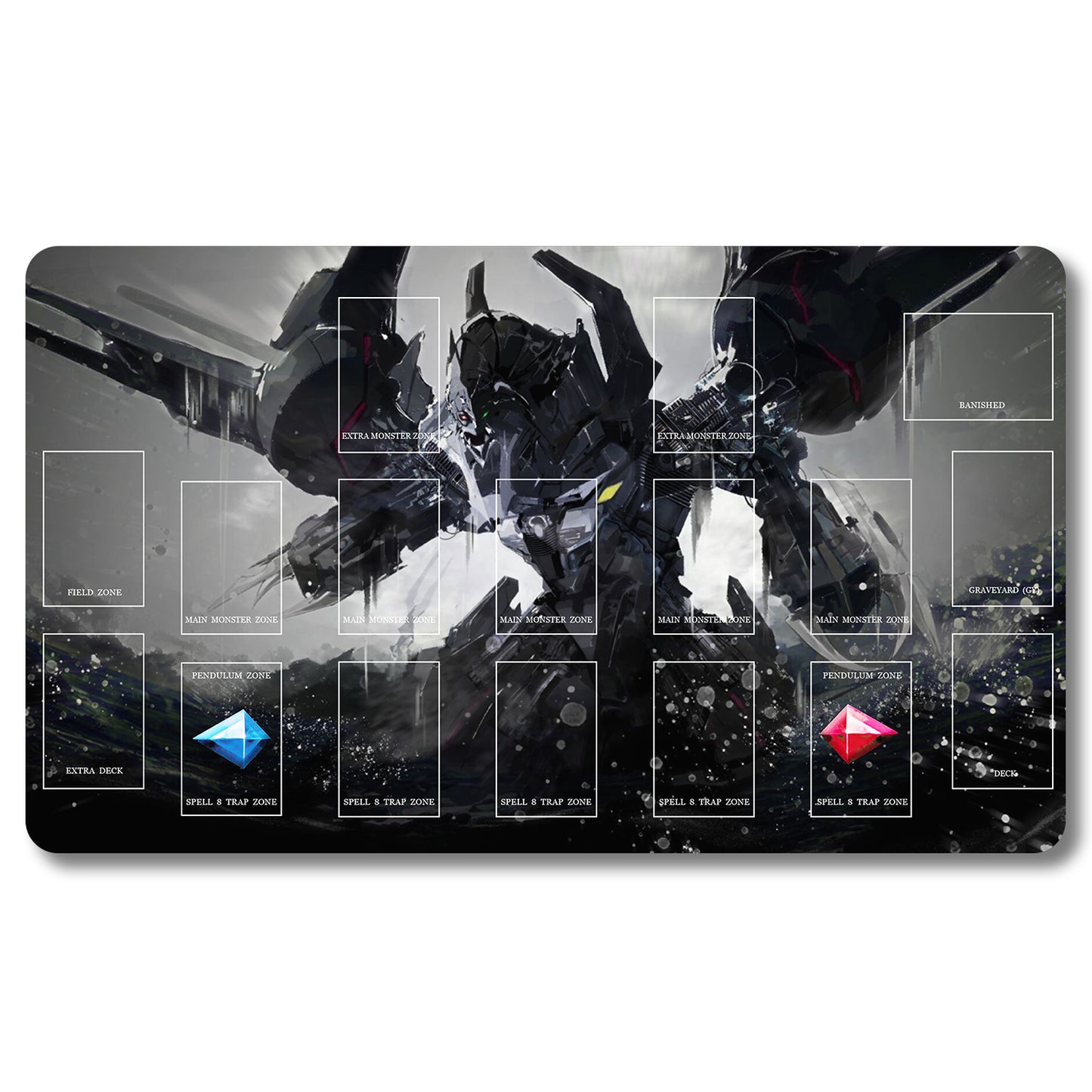 YUGIOH Peripheral - z8ry6v_result- Yugioh Playmat Size 23.6X13.7in Play mats Compatible for TCG OCG CCG Trading Card Game