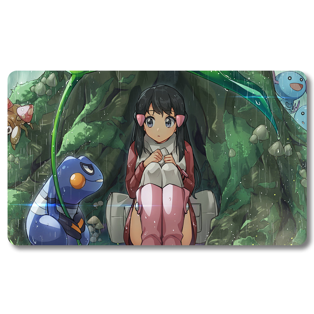 Board Game Bad Frog Playmat - Pokemon Size 23.6X13.7in Play mats Compatible for TCG MTG RPG CCG Trading Card Game